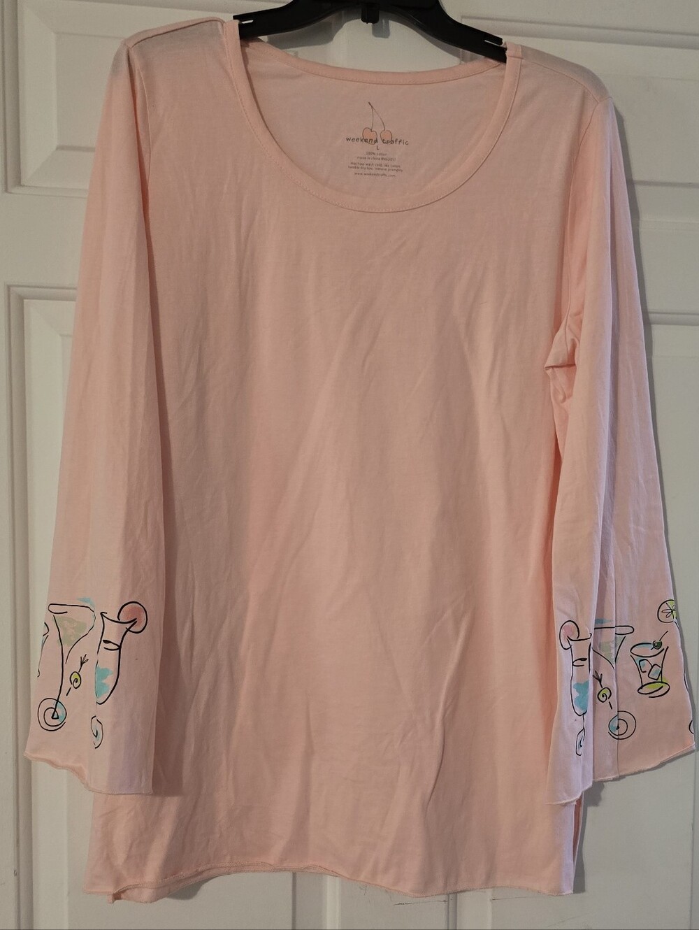 Weekend Retreat Girls' Light Pink Long Sleeve Top